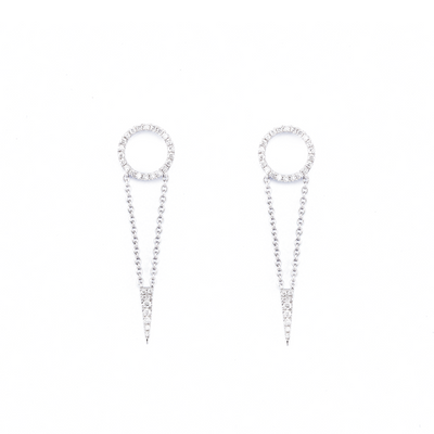 Round Inverted Pyramid Earrings