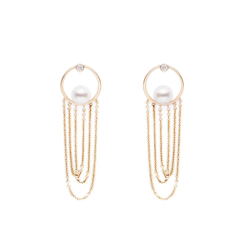 Lynn Pearls and Chains Earring